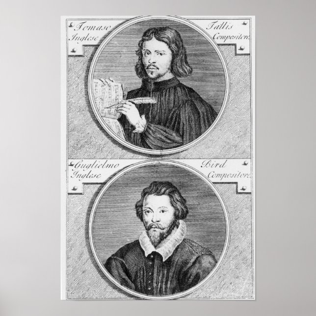 Thomas Tallis och William Byrd Poster (Framsidan)
