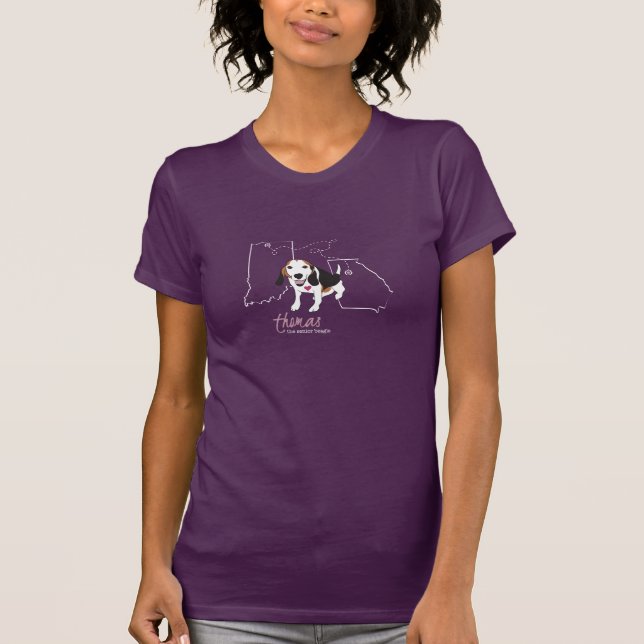 Thomas Tee - Womens Bella Canvas (lila) Shirt (Framsida)