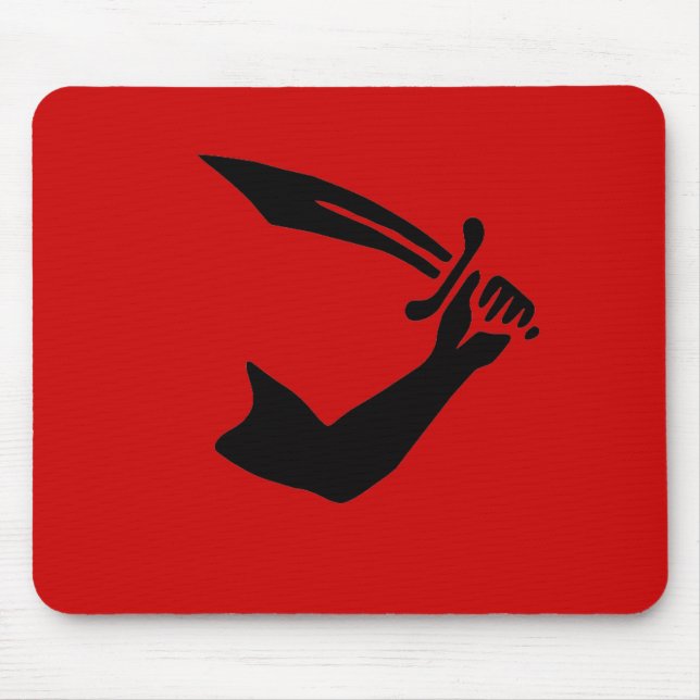 Thomas Tew mousepad (den svart designen) Musmatta (Framsidan)