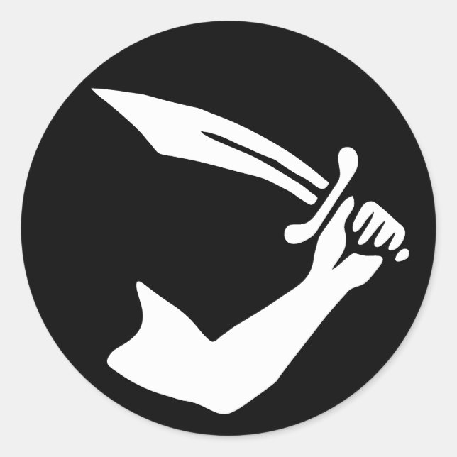 Thomas Tew Runt Klistermärke (Framsida)