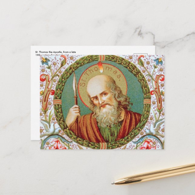 Thomas the Apostle (JMAS 12) Vykort (Fram/Back In Situ)