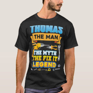 Thomas The Man Myth laga det legend Far Day Mecha T Shirt