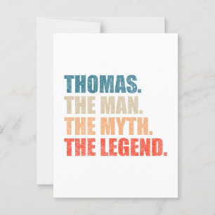Thomas The Man the Myth the Legend Vykort