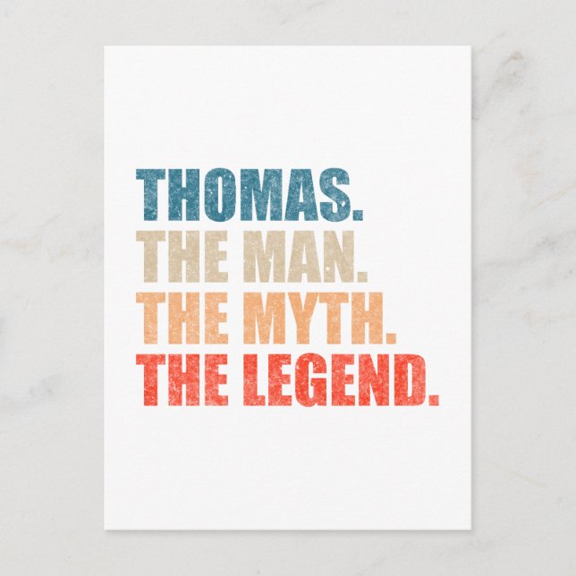Thomas The Man the Myth the Legend Vykort (Framsida)