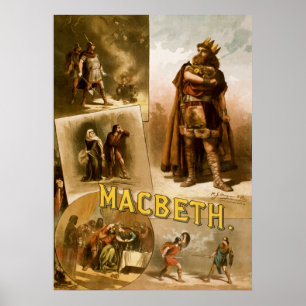 Thomas W. Keene i William Shakespeares MacBeth Poster