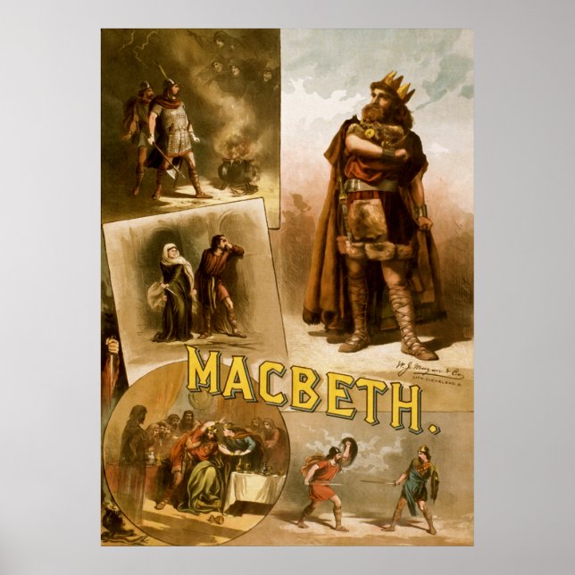 Thomas W. Keene i William Shakespeares MacBeth Poster (Framsidan)