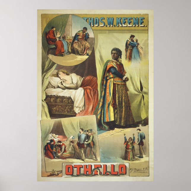 Thomas W. Keene i William Shakespeare's Othello Poster (Framsidan)