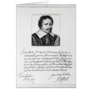 Thomas Wentworth, 1:e Earl of Strafford Hälsningskort