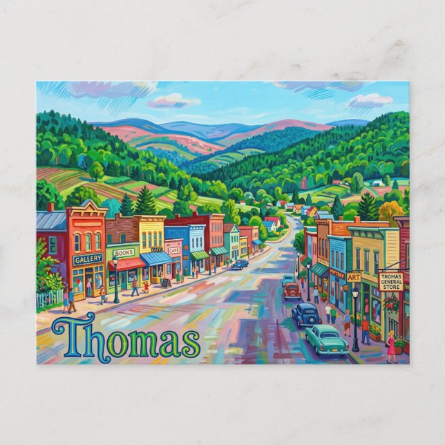 Thomas, West Virginia, USA Vykort (Framsida)