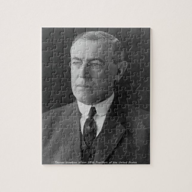 Thomas Woodrow Wilson 28:e president i Amerika Pussel (Vertikal)