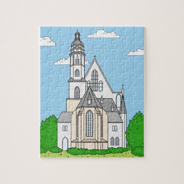 Thomaskirche Leipzig - Johann Sebastian Bach Pussel (Vertikal)