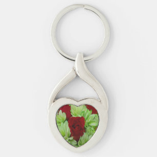 Thomasse Twisted Heart Silverfärgad Nyckelring