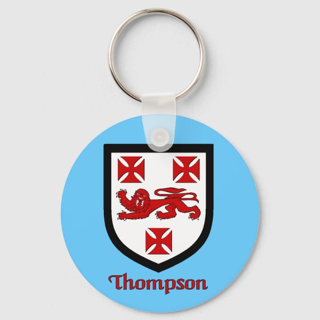 Thompson Faimly Shield Keychain Nyckelring (Framsida)