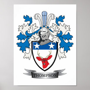 Thompson Family Crest Jackar av Arm Poster