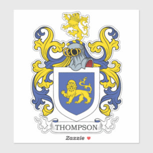 Thompson Family Crest Klistermärken
