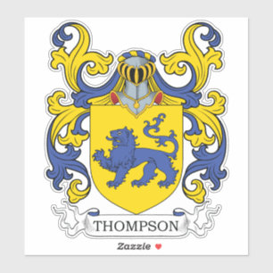 Thompson Family Crest Klistermärken