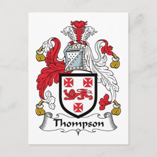 Thompson Family Crest Vykort