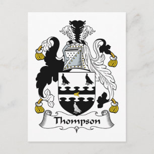 Thompson Family Crest Vykort
