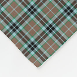 Thompson Klan Light Brown och Blue Hunting Tartan Fleecefilt