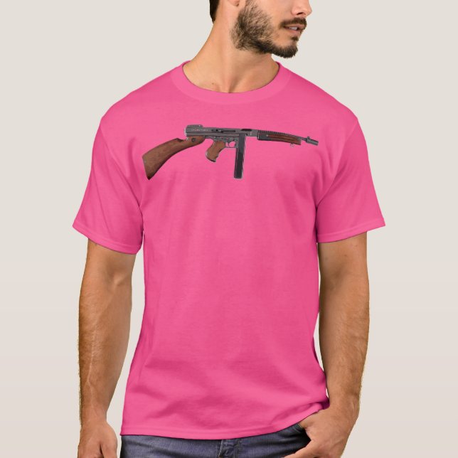 Thompson M1A1 Subdator Gun T Shirt (Framsida)