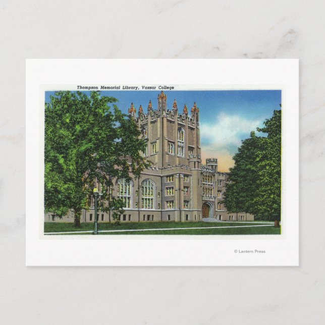 Thompson Memorial Bibliotek, Vassar College Vykort (Framsida)