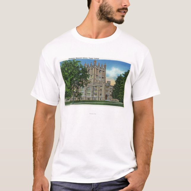 Thompson minnes- bibliotek, Vassar högskola T-shirt (Framsida)