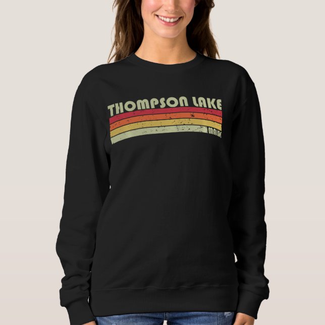 Thompson Sjö Maine Funny Fishing Camping (sommarti T Shirt (Framsida)