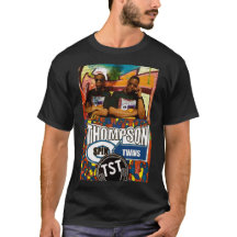 THOMPSON SPIN TWILLINGAR. Grundläggande Mörk T-Shi