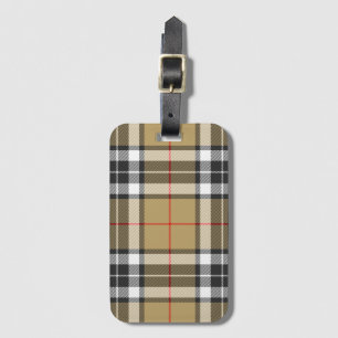 Thomson Camel Tartan Plaid Mönster Mode Bagagebricka