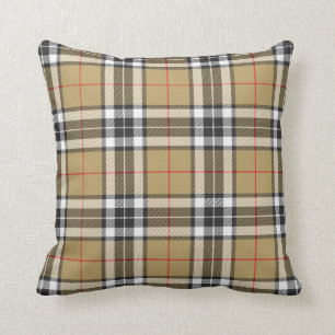 Thomson Camel Tartan Plaid Mönster Mode Kudde