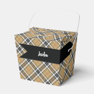 Thomson Camel Tartan Plaid Mönster Mode Presentaskar