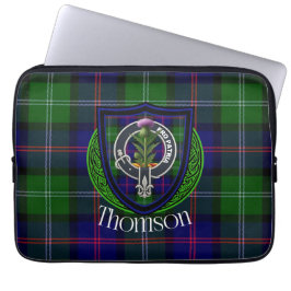 Thomson Scottish Clan Tartan and Crest Laptop Fodral
