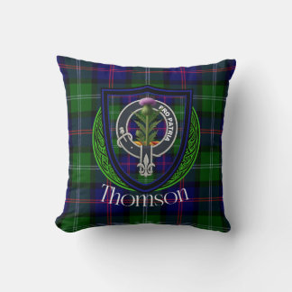 Thomson Scottish Klan Tartan & Vapensköld Kudde