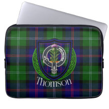 Thomson skotska klan tartan och vapensköld