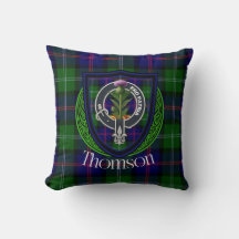 Thomson skotska klanens tartan och vapen