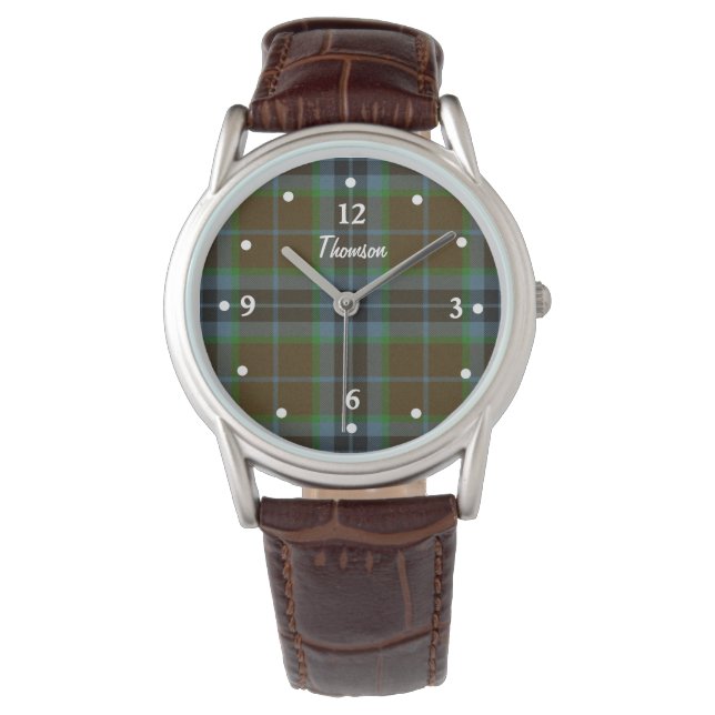 Thomson Tartan Play Faced Anpassningsbar Watch Armbandsur (Framsida)