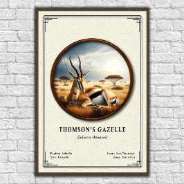Thomsons gasell zoologisk serie poster