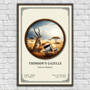 Thomsons gasell zoologisk serie poster