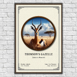 Thomsons gasell zoologisk serie poster