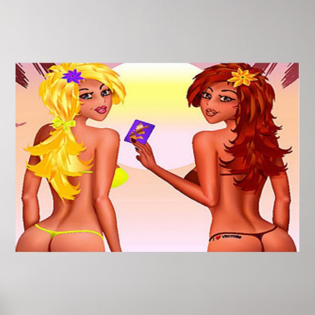 Thong Bikini Girls Poster (Framsidan)