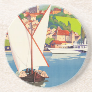 Thonon Les Bains Fransk Travel Europa Underlägg Sandsten