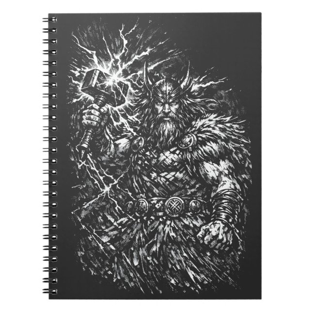 Thor — Åsk‑smasad Gudadömare Anteckningsbok (Framsidan)