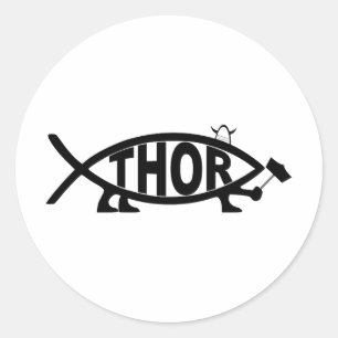 THOR Fish Runt Klistermärke
