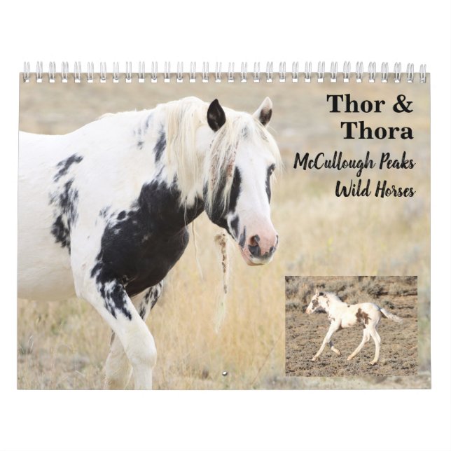 Thor & Thora på McCullough Peaks Vild Horses Kalender (Omslag)
