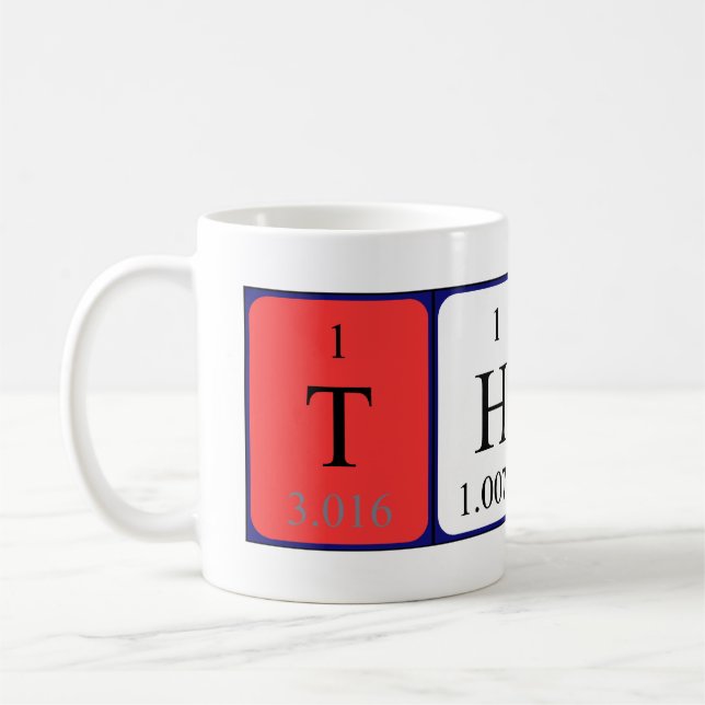 Thora periodisk bord namn mugg (Vänster)