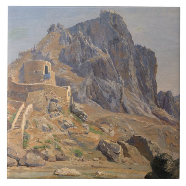 Thorald Laessoe - View of Marina Piccola, Capri Kakelplatta (Framsidan)