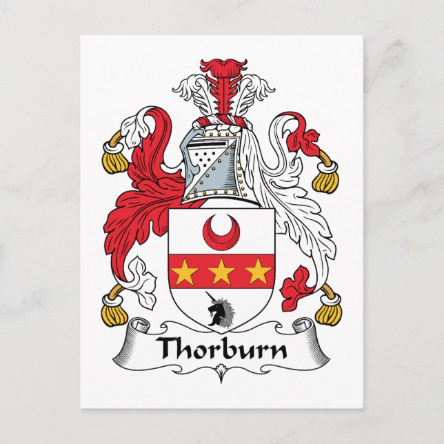 Thorburn Family Crest Vykort (Framsida)