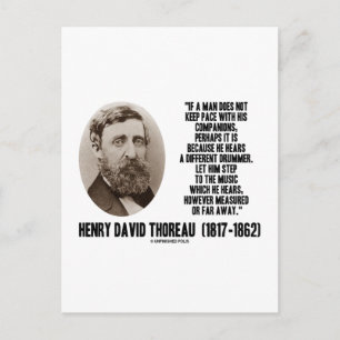 Thoreau annorlunda Drummer-steg till musiken Vykort