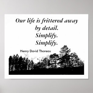 Thoreau-citat - poster