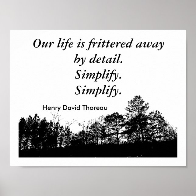 Thoreau-citat - poster (Framsidan)